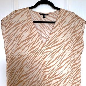 BR satin relaxed v-neck top